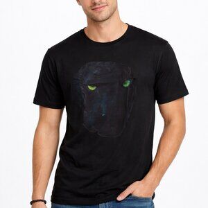 Men's T-Shirt Black Panther Eyes Short Sleeve Tee Graphic T-Shirt Size M - 3XL